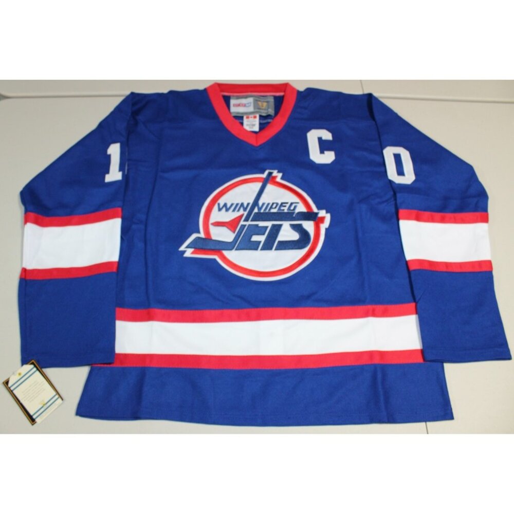 NHL Vintage Winnipeg Jets Dale Hawerchuk #10 Sewn Jersey Sz Large 50 CCM NWT